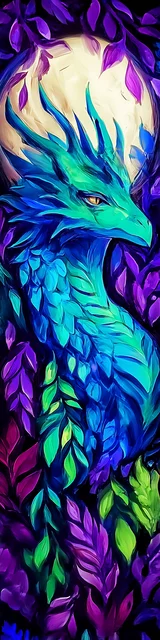 Free dragon bookmark featuring a blue dragon